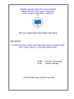 VẤN đề lạm THU và THẤT THU THUẾ THU NHẬP cá NHÂN ở VIỆT NAM – THỰC TRẠNG và GIẢI PHÁP KHẮC PHỤC 
