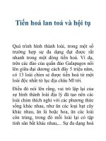 Tài liệu Tiến hoá lan toả và hội tụ pptx