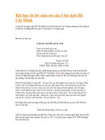 Tài liệu Bài học từ lời cảm ơn của Chủ tịch Hồ Chí Minh