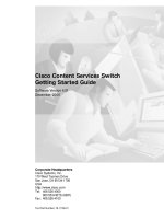 Tài liệu Cisco Content Services Switch Getting Started Guide(Software Version 4.01) doc