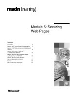 Tài liệu Module 5: Securing Web Pages ppt