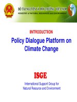 Tài liệu Policy dialogue platform on climate change docx
