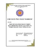 Một số giải pháp hoàn thiện quy trình bán hàng tại công ty TNHH TM DV máy tính lê gia 