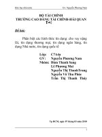 Tài liệu Bài thi phân biệt các hình thức tín dụng docx