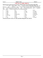 Bài soạn UNIT 10: AT THE CIRCUS