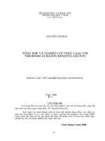 Tổng hợp và nghiên cứu phức Cu(II) với thiosemicacbazon benzoylaxeton 