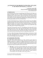 Tài liệu An overview of the drinking water supply situation in the Mekong river delta, Vietnam pdf