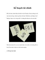 Tài liệu Kế hoạch tài chính pptx
