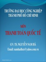 Tài liệu GÍAO ÁN THANH TOÁN QUỐC TẾ- CHƯƠNG 3 docx