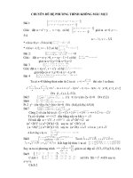 Bài soạn CHUYÊN ĐỀ HỆ PHƯƠNG TRÌNH KHÔNG MẪU MỰC