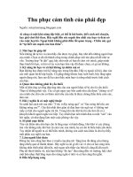 Tài liệu Thu phục cảm tình của phái đẹp ppt