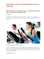 Rèn luyện cơ thể với những thói quen cần có mỗi sáng