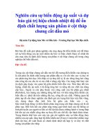 Tài liệu Nghiên cứu sự biến động áp suất và dự báo giá trị hiệu chỉnh nhiệt độ ppt