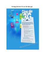 Tài liệu Sử dụng Internet 3G sao cho hiệu quả pptx