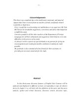 Some discourse features of english sales contracts 