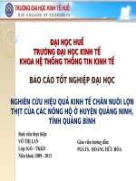 NGHIÊN cứu HIỆU QUẢ KINH tế CHĂN NUÔI lợn THỊT của các NÔNG hộ ở HUYỆN QUẢNG NINH, TỈNH QUẢNG BÌNH 