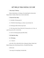 Tài liệu KỸ THUẬT THAY BĂNG CẮT CHỈ pdf