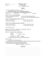 Bài giảng BAI KTRA SO 3 HOA 8