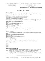 Tài liệu Đề + Đáp án HSG tin 9(10-11)