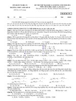 Gián án ĐỀ THI THỬ ĐH-CĐ MÔN HÓA CÓ ĐÁP ÁN