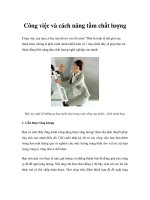 Tài liệu Công việc và cách nâng tầm chất lượng doc