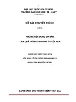 NỘI DUNG cơ bản của QUÁ TRÌNH CNH hđh ở VIỆT NAM 