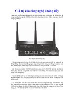 Tài liệu Giá trị của công nghệ không dây docx