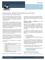 Tài liệu Overview Series: Windows Vista Performance and TuningImprove Performance Quickly and EasilyThe doc