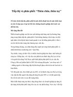 Tài liệu Tiếp thị và phân phối: “Thêm chân, thêm tay” ppt