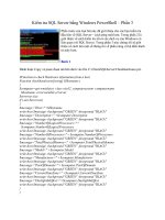 Tài liệu Kiểm tra SQL Server bằng Windows PowerShell – Phần 3 ppt