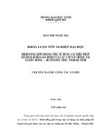 Bình đẳng giới trong việc sử dụng các biện pháp kế hoạc hóa gia đình của các cặp vợ chồng tại xã đức đồng   huyện đức thọ   tỉnh hà tĩnh luận văn tốt nghiệp đại học 