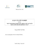 Đẩy mạnh hoạt động huy động vốn tại ngân hàng liên doanh SHINHAN VINA 