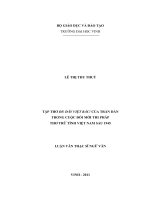 Tập thơ đi! đây việt bắc! của trần dần trong cuộ đổi mới thi pháp thơ trữ tình việt nam sau 1945 luận văn thạc sĩ 