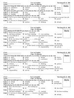 Tài liệu [Luyện thi tiếng Anh] Test on English_01 docx