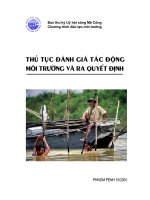 Tài liệu Thủ tục đánh giá tác động môi trường và ra quyết định pptx