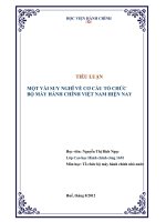 MỘT vài SUY NGHĨ về cơ cấu tổ CHỨC bộ máy HÀNH CHÍNH VIỆT NAM HIỆN NAY 