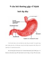 Tài liệu 9 câu hỏi thường gặp về bệnh loét dạ dày docx
