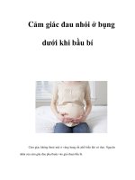 Tài liệu Cảm giác đau nhói ở bụng dưới khi bầu bí ppt