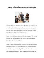 Tài liệu Đừng biến thế mạnh thành điểm yếu doc