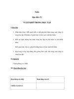 Tài liệu Đạo đức - VƯỢT KHÓ TRONG HỌC TẬP ppt