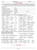 Bài soạn UNIT 7: MY DAY