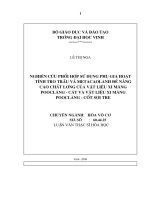 Nghiên cứu phối hợp sử dụng phụ gia hoạt tính tro trấu và metacaolanh để nâng cao chất lượng của vật liệu xi măng pooclăng   cốt sợi tre 