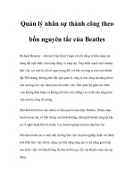 Tài liệu Quản lý nhân sự thành công theo bốn nguyên tắc của Beatles doc
