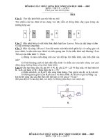 Đề và huyóng dẫn chấm KSHS cuối năm - Môn Vật lý 9 ( 2 đề chẵn , lẽ)