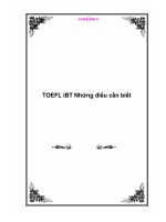 TOEFL iBT những điều cần biết 