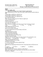 Đề thi HK1 Trường Hương Lâm