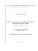 Nghiên cứu tính độc cấp của n NH4, n NO2 và n NO3 đối với ấu trùng cá giò (rachycentron canadum) trước và sau biến thái 