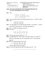 ĐỀ THI HỌC SINH GIỎI GIẢI TOÁN TRÊN MÁY TÍNH CẦM TAY NĂM HỌC 2010-2011 MÔN TOÁN LỚP 6 - SỞ GIÁO DỤC VÀ ĐÀO TẠO LONG AN