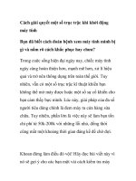 Cách giải quyết một số trục trặc khi khởi động máy tính 