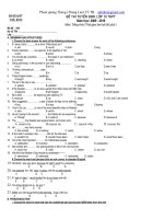 De thi tuyen sinh THPT Thai Binh